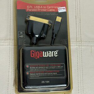 GIGAWARE 6 FT USB-A to CENTRONICS Parallel Printer Cable Radio Shack